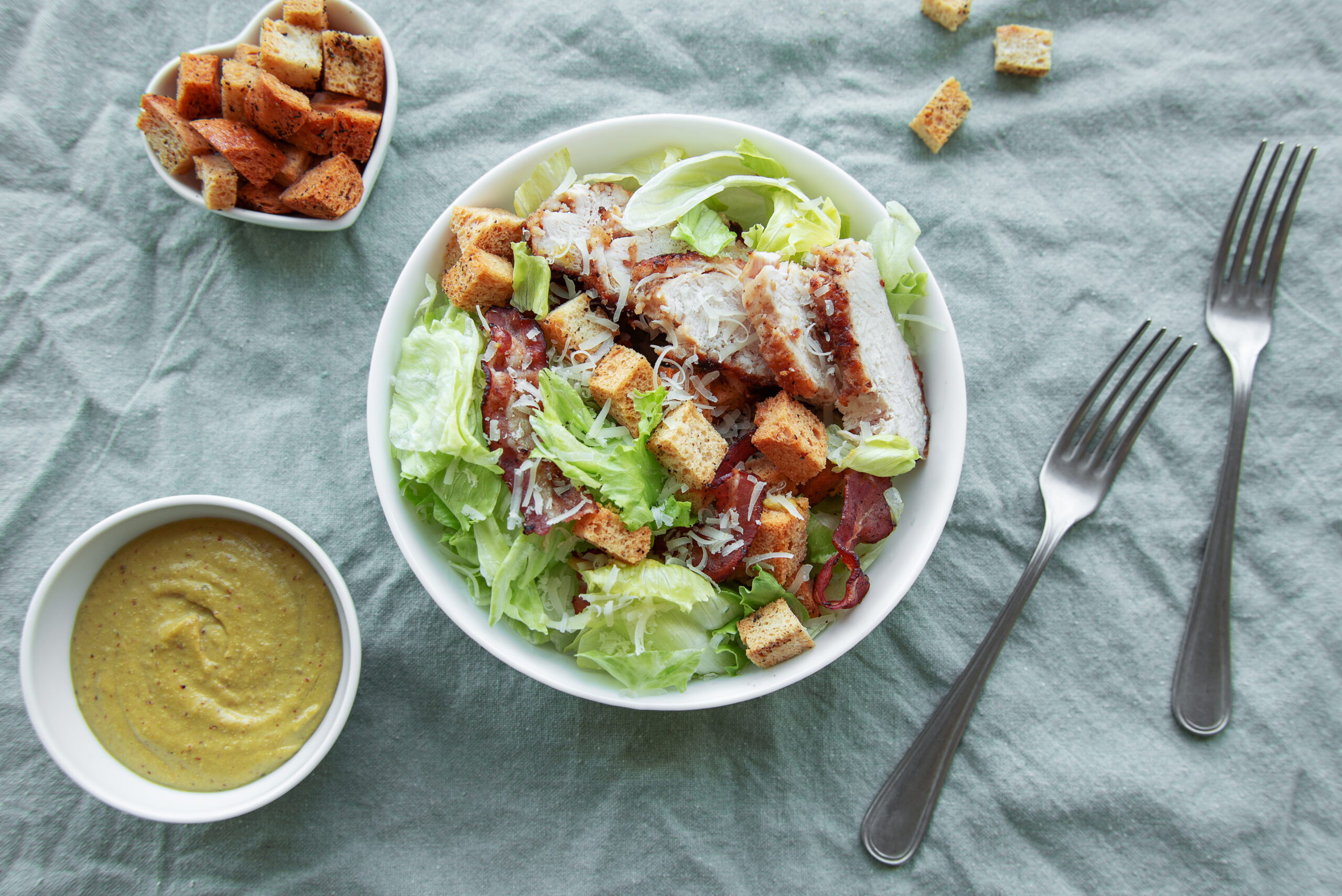 Light Chicken Caesar Salad