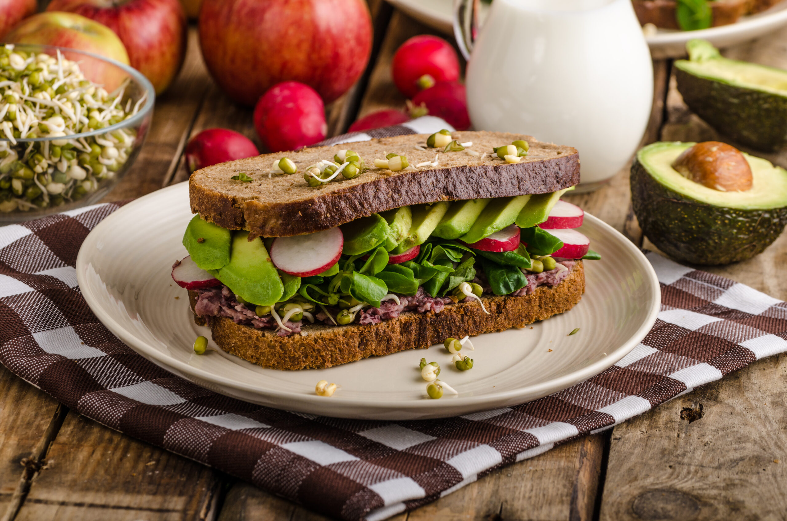Avocado, Fetta & Beetroot Sandwich