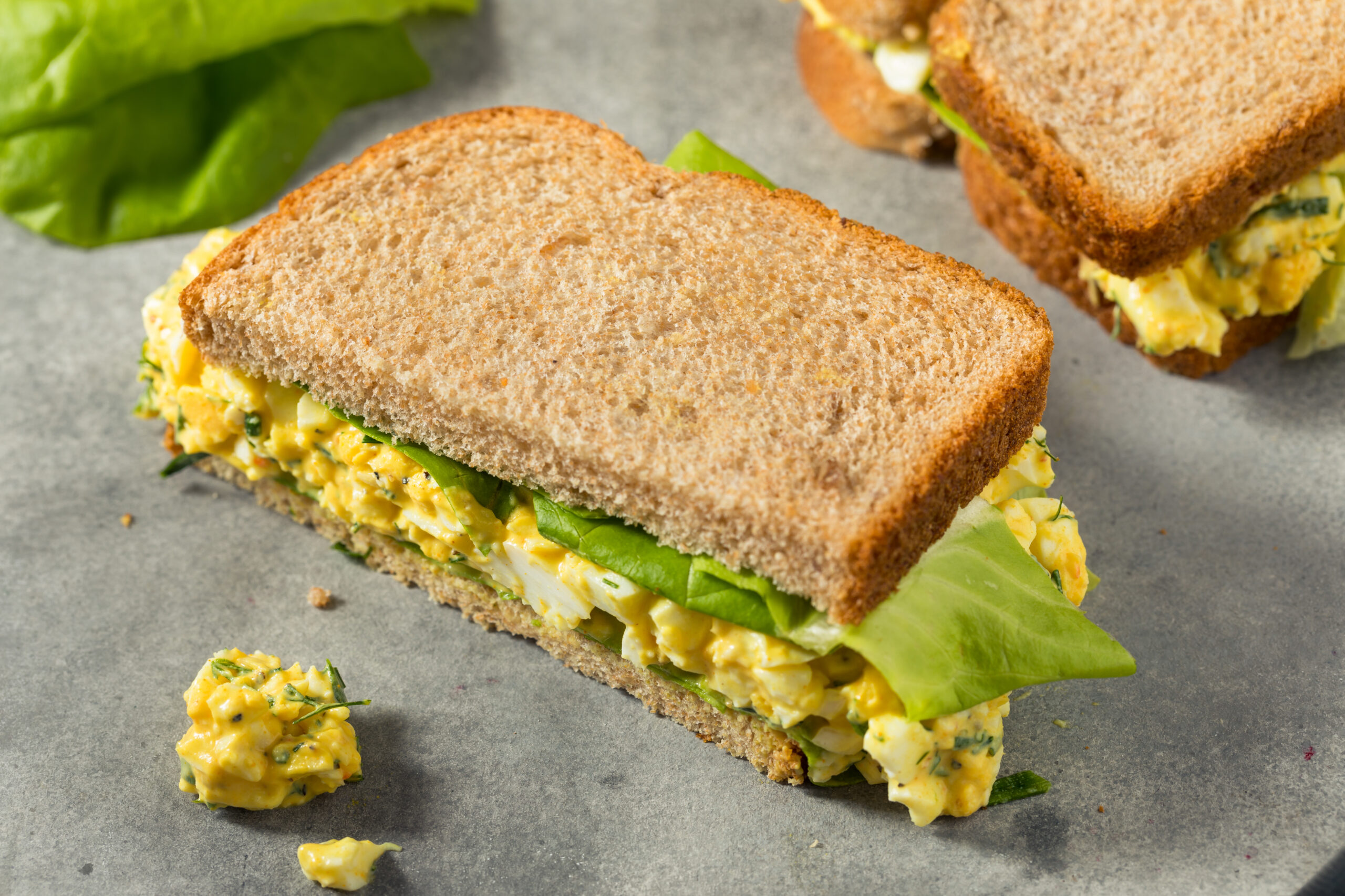 Curried Egg & Lettuce Sandwich